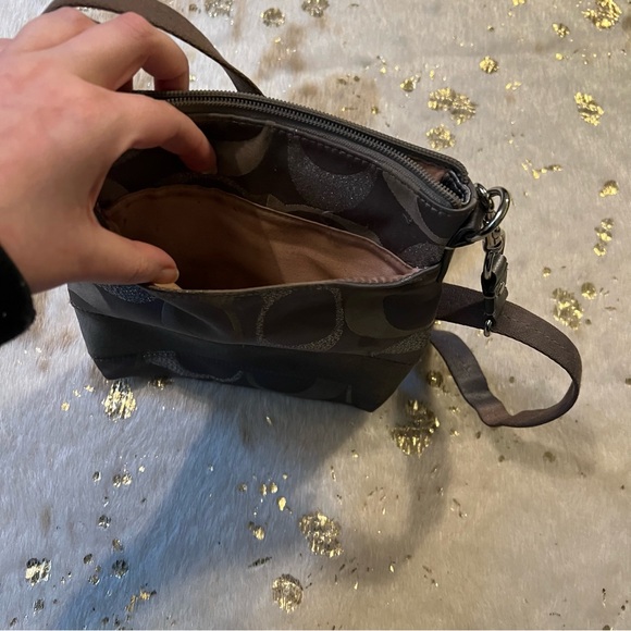 Coach Signature Stripe Swingpack Crossbody Shoulder Handbag Purse - Picture 5 of 8